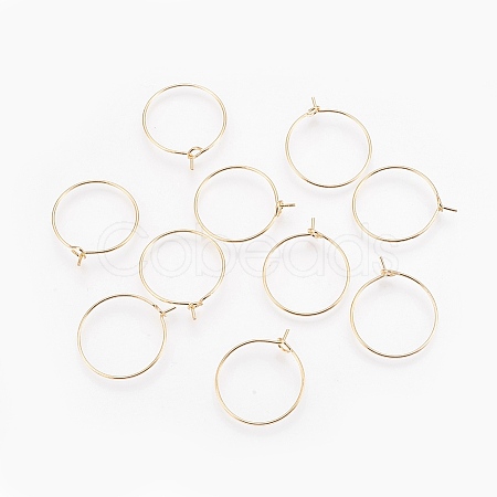 Brass Hoop Earrings X-KK-S341-85-1