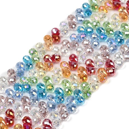 Electroplate Glass Beads Strands EGLA-D300-02-6mm-1
