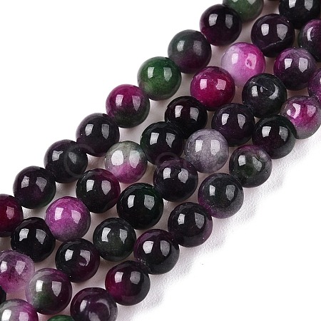 Dyed Natural White Jade Beads Strands G-T140-4mm-A01-1
