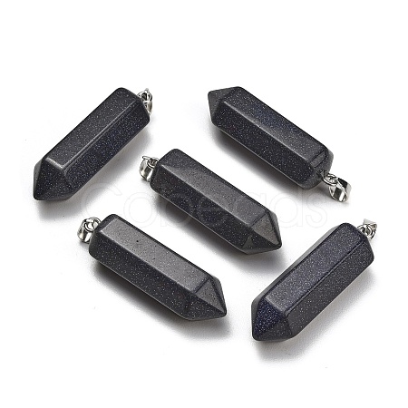 Synthetic Blue Goldstone Pendants GG-CBAA0EE-02P-17-1