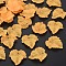 Autumn Theme Transparent Frosted Acrylic Pendants, Maple Leaf, Sandy Brown, 24x22.5x3mm, Hole: 1mm, about 962pcs/500g