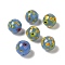 Handmade Lampwork Beads, Imitation Jade Beads, Round, Cornflower Blue, 14mm, Hole: 2mm