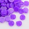 Druzy Resin Cabochons, Flat Round, Dark Violet, 12x5mm