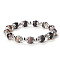 Natural Banded Agate Dyed Round Beaded Stretch Bracelets for Women