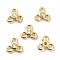 Brass Chandelier Components Links, with Cubic Zirconia, Long-Lasting Plated, Real 18K Gold Plated, Flower, Lead Free & Cadmium Free, Clear, 6.5x7x2mm, Hole: 1.4mm