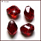 K9 Glass, Imitation Austrian Crystal Beads, Grade AAA, Faceted, Bicone, Dark Red, 6x8mm, Hole: 0.7~0.9mm