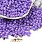 Baking Painted Glass Seed Beads, Bicone, Medium Purple, 4.5x4mm, Hole: 1mm, about 5232pcs/pound