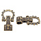 Nbeads 1Pc Tibetan Style Brass Shackle Clasps, for Bracelet Making, Skull, Antique Bronze, 43.5x25.5x9.5mm, Hole: 3.5mm and 8x5mm