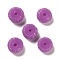 Opaque Resin Beads, Textured Rondelle, Orchid, 12x7mm, Hole: 2.5mm