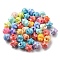 UV Plating Acrylic Beads, Iridescent, Star, Mixed Color, 15x15.5x14mm, Hole: 3.8mm