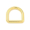 Rack Plating Brass D Linking Rings, Long-Lasting Plated, Cadmium Free & Lead Free, Real 18K Gold Plated, 21x21.5x2.8mm, Inner Diameter: 15x16mm