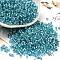 Glass Seed Beads, Silver Lined, Cylinder, Deep Sky Blue, 2.5x1.6mm, Hole: 1mm, about 58967pcs/pound