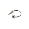 304 Stainless Steel Lip Rings, Cone, Stainless Steel Color, 10x4mm, Pin: 1.2mm