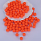 Round Silicone Focal Beads, Chewing Beads For Teethers, DIY Nursing Necklaces Making, Coral, 15mm, Hole: 2mm