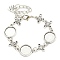 Antique Silver Plated Alloy Link Chain Bracelet Making, Fit for Cabochons, Knot, 6-1/8 inch(15.7cm), Tray: 12mm