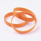 Silicone Wristbands Bracelets, Cord Bracelets, Dark Orange, 2-1/2 inch(63mm), 12x2mm