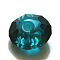 Imitation Austrian Crystal Beads, Grade AAA, K9 Glass, Faceted, Flat Round, Dark Cyan, 6x3.5mm, Hole: 0.7~0.9mm