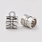 Alloy Tube Bails, Loop Bails, Bail Beads, Column, Antique Silver, 9.5x7x6.5mm, Hole: 1.6mm, Inner Diameter: 5mm