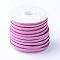 Faux Suede Cord, Faux Suede Lace, Medium Orchid, 3x1.5mm, about 5.46 yards(5m)/roll, 25rolls/bag