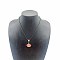 Synthetic Goldstone Fan-Shaped Pendant Necklaces