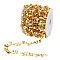 Acrylic Diamond Beaded Trim, Wedding Decoration, Gold, 5/8 inch(15mm), about 10.94 Yards(10m)/Roll