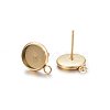 Ion Plating(IP) 304 Stainless Steel Stud Earring Settings STAS-H467-08G-14mm-1