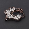 Flower Natural Quartz Crystal Copper Wire Wrapped Chip Big Pendants G-E195-12R-02-4