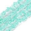 Spray Painted Transparent Glass Beads Strands X-GLAA-P060-01A-08-1