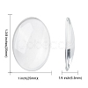 Transparent Oval Glass Cabochons X-GGLA-R022-35x25-2