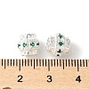 Brass Micro Pave Cubic Zirconia European Beads KK-U067-08S-02-2