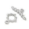 Hanmmered Brass Toggle Clasps KK-CBA42CA-01B-P-3