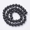 Natural Black Agate Beads Strands X-G-D543-8mm-3
