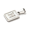 304 Stainless Steel Pave Natural White Shell Pendants STAS-S130-03P-N-2