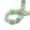 Faceted Oval Natural Green Aventurine Beads Strands G-R303-09-2