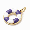 Brass Enamel Pendants KK-P338-23G-03-5