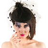 3Pcs 3 Colors Polyester Round Fascinator Hat Base AJEW-FG0002-78-6