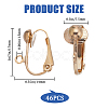 46Pcs Brass Clip-on Earring Converters Findings KK-SC0003-68-2