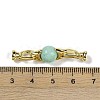 Natural Amazonite with Brass Fold Over Clasps G-G141-03G-02-3