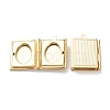Brass Locket Pendants KK-P199-11G-3