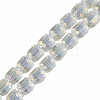 Electroplate Transparent Glass Beads Strands EGLA-N002-32-C04-1