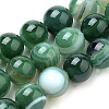 Natural Striped Agate/Banded Agate Beads Strands X-G-S259-04E-6mm-1