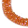 Electroplate Glass Beads Strands GLAA-Q105-02F-3