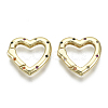Brass Micro Pave Cubic Zirconia Spring Gate Rings ZIRC-N039-027-NF-1