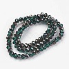 Electroplate Transparent Glass Beads Strands EGLA-A034-T6mm-P05-2