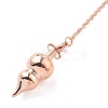 Brass Dowsing Pendulum Big Pointed Gourd Pendants KK-H491-07RG-2