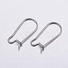 Tarnish Resistant 316 Surgical Stainless Steel Hoop Earrings Settings STAS-K146-040-20x10mm-1