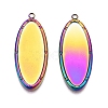 Ion Plating(IP) 304 Stainless Steel Pendant Cabochons Settings STAS-A070-45MC-3