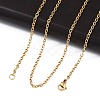Ion Plating(IP) 304 Stainless Steel Unisex Cable Chain for Necklace STAS-P045-01G-B-3