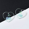 Transparent Resin Pendants RESI-N030-002C-4