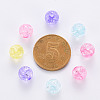 Transparent Crackle Acrylic Beads X-MACR-S370-G8mm-3